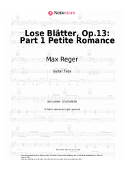 Sheet music, chords Max Reger - Lose Blätter, Op.13: Part 1 Petite Romance