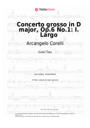 Sheet music, chords Arcangelo Corelli - Concerto grosso in D major, Op.6 No.1: I. Largo