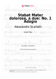 Sheet music, chords Alessandro Scarlatti - Stabat Mater dolorosa, a due: No. 1 Adagio