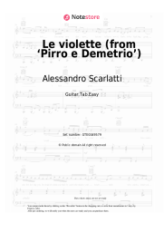 Sheet music, chords Alessandro Scarlatti - Le violette (from ‘Pirro e Demetrio’)