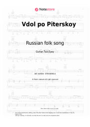 Sheet music, chords Feodor Chaliapin, Russian folk song - Vdol po Piterskoy