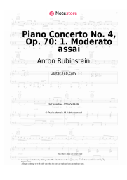 Sheet music, chords Anton Rubinstein - Piano Concerto No. 4, Op. 70: 1. Moderato assai
