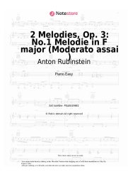 Sheet music, chords Anton Rubinstein - 2 Melodies, Op. 3: No.1 Melodie in F major (Moderato assai )