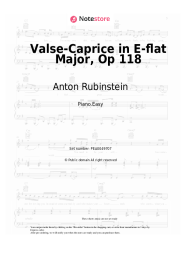 Sheet music, chords Anton Rubinstein - Valse-Caprice in E-flat Major, Op 118
