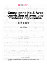 Sheet music, chords Erik Satie - Gnossienne No.6 Avec conviction et avec une tristesse rigoureuse