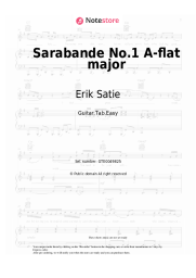 Sheet music, chords Erik Satie - Sarabande No.1 A-flat major