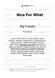 Sheet music, chords Drake, 5th Ward Weebie, Big Freedia - Nice For What