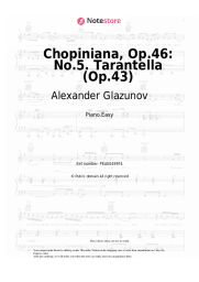 undefined Alexander Glazunov - Chopiniana, Op.46: No.5. Tarantella (Op.43)