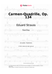 Sheet music, chords Eduard Strauss - Carmen-Quadrille, Op. 134