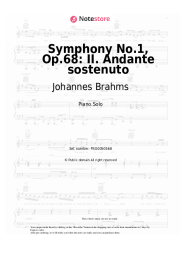 Sheet music, chords Johannes Brahms - Symphony No.1, Op.68: II. Andante sostenuto