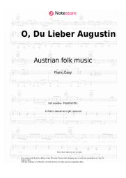 Sheet music, chords Austrian folk music - O, Du Lieber Augustin