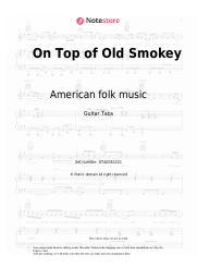 Sheet music, chords American folk music - On Top of Old Smokey