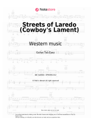 Sheet music, chords Western music - Streets of Laredo (Cowboy's Lament)