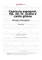 Sheet music, chords Rimsky-Korsakov - Capriccio espagnol, Op. 34: IV. Scena e canto gitano