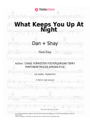 Sheet music, chords Dan + Shay - What Keeps You Up At Night