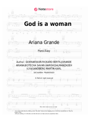 Sheet music, chords Ariana Grande - God is a woman