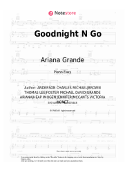 Sheet music, chords Ariana Grande - Goodnight N Go