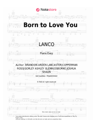 Sheet music, chords LANCO - Born to Love You