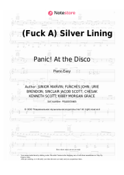Sheet music, chords Panic! At the Disco - (Fuck A) Silver Lining