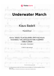Sheet music, chords Klaus Badelt - Underwater March