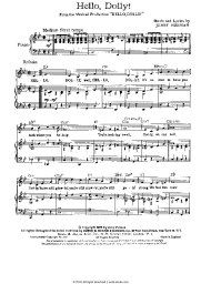 Sheet music, chords Louis Armstrong - Hello Dolly