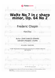 Sheet music, chords Frederic Chopin - Waltz No 7 in c sharp minor, Op. 64 No 2