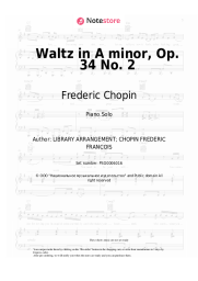 Sheet music, chords Frederic Chopin - Waltz in A minor, Op. 34 No. 2