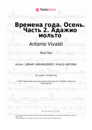 Sheet music, chords Antonio Vivaldi - 4 Seasons. Autumn, movement 2: Adagio molto