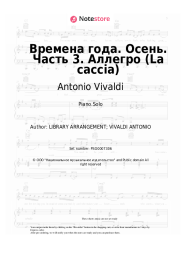 Sheet music, chords Antonio Vivaldi - 4 Seasons. Autumn, movement 3: Allegro