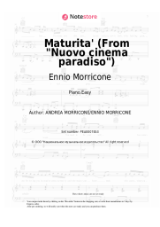 Sheet music, chords Ennio Morricone - Maturita' (From Nuovo cinema paradiso)