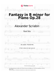 Sheet music, chords Alexander Scriabin - Fantasy in B minor for Piano Op.28