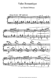 Sheet music, chords Claude Debussy - Valse Romantique