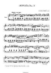 Sheet music, chords Dmitry Kabalevsky -  Piano Sonata No. 3 in F Major, Op. 46