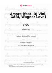 Sheet music, chords ViGO - Amore (feat. DJ Vini, GABI, Wagner Love)