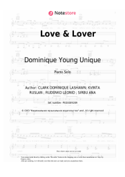 Sheet music, chords Leonid Rudenko, Alina Eremia, Dominique Young Unique - Love & Lover