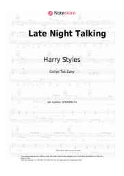 Sheet music, chords Harry Styles - Late Night Talking
