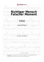 Sheet music, chords FASO - Richtiger Mensch Falscher Moment