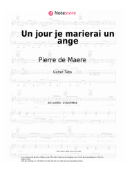 Sheet music, chords Pierre de Maere - Un jour je marierai un ange
