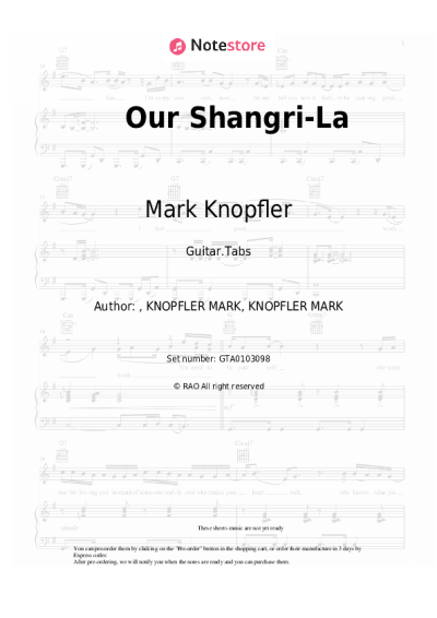undefined Mark Knopfler - Our Shangri-La