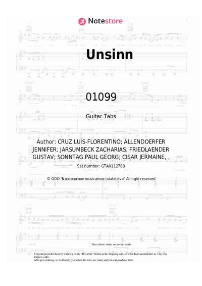 undefined 01099 - Unsinn