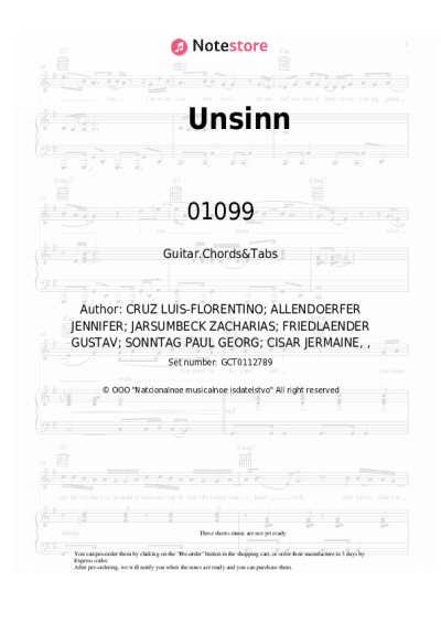 undefined 01099 - Unsinn
