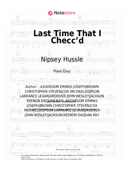 undefined Nipsey Hussle, YG - Last Time That I Checc’d