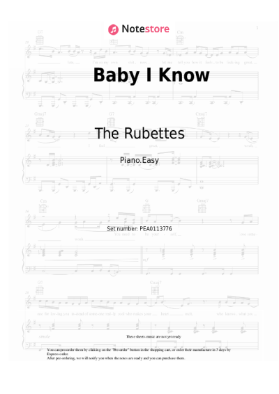 undefined The Rubettes - Baby I Know
