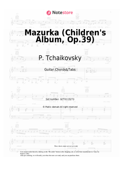 undefined P. Tchaikovsky - Mazurka (Children's Album, Op.39)