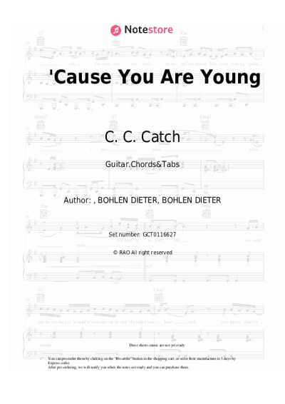 undefined C. C. Catch - 'Cause You Are Young