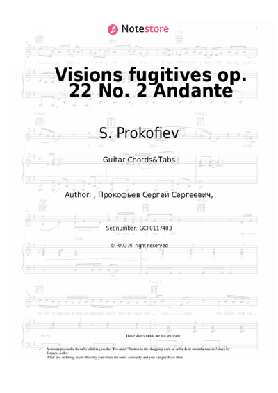 undefined S. Prokofiev - Visions fugitives op. 22 No. 2 Andante