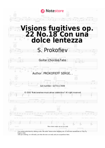 undefined S. Prokofiev - Visions fugitives op. 22 No.18 Con una dolce lentezza