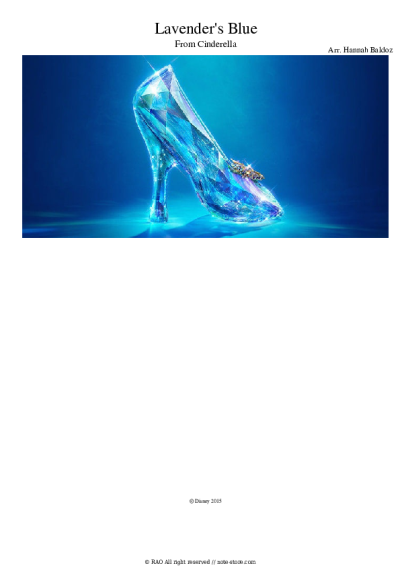 Sheet music, chords Muffin Songs - Lavender's Blue (Dilly Dilly)