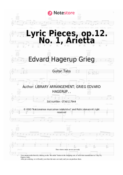 undefined Edvard Hagerup Grieg - Lyric Pieces, op.12. No. 1 Arietta