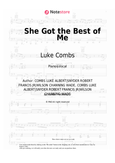 undefined Luke Combs - She Got the Best of Me